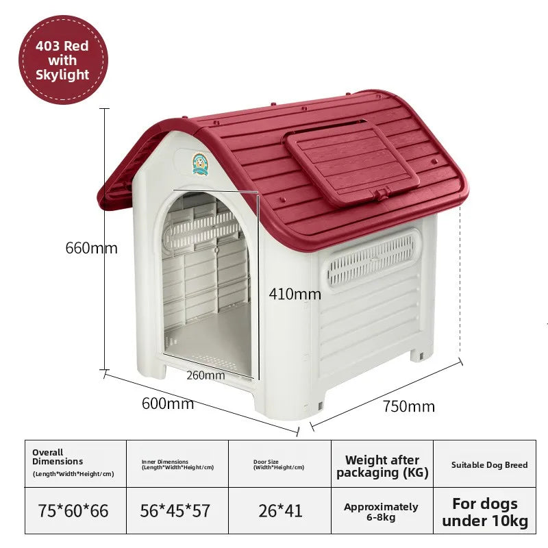 Regenfestes Hundehaus für den Aussenbereich