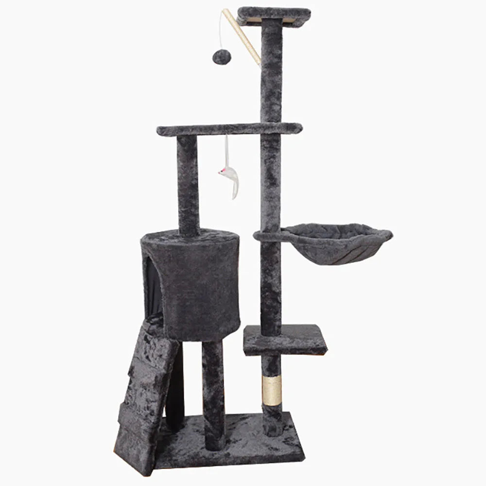 Dunkelgrauer Luxus-Katzenbaum für den Innenbereich