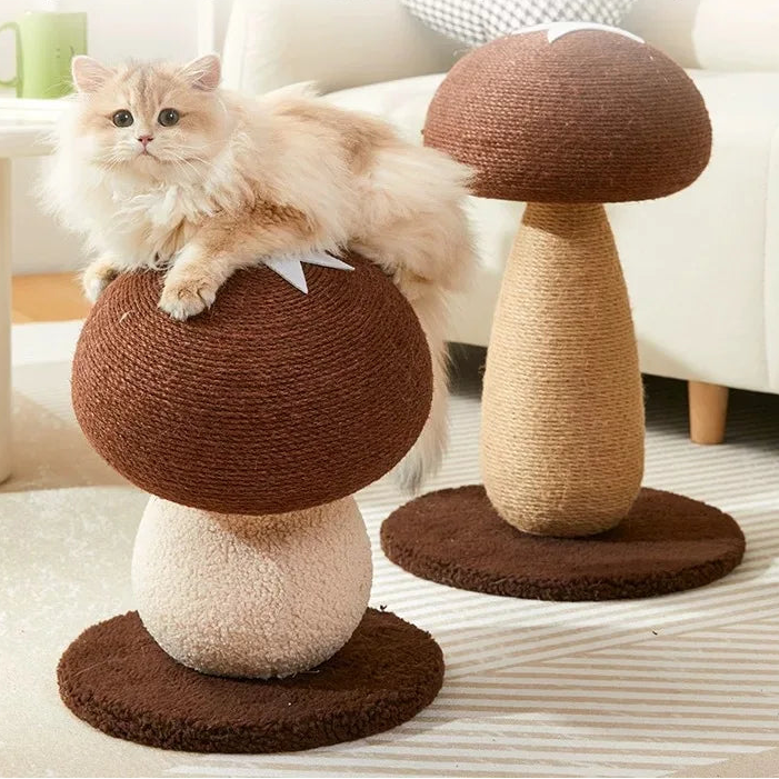 Pilzförmiger Kletterbaum mit Kratzfläche