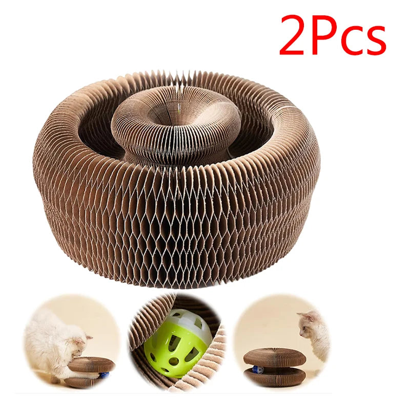 Kratzbrett aus Wellpappe mit Spielball, 2-in-1