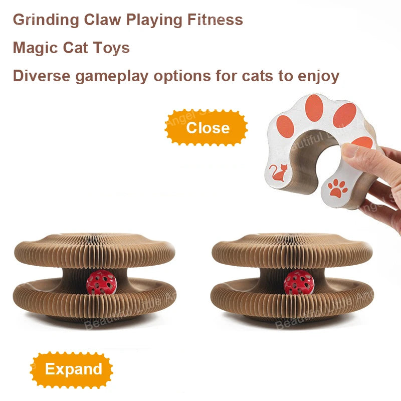 Kratzbrett aus Wellpappe mit Spielball, 2-in-1