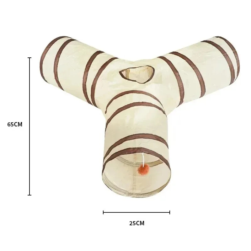 Spieltunnel für Katzen, zusammenklappbar, lang in diversen Formen